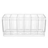 Transparante acryl organizer met zes compartimenten, perfect voor het opbergen van make-up, pennen of kleine accessoires