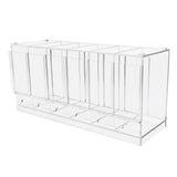 Transparante acryl organizer met zeven compartimenten, ideaal voor het opbergen van kleine voorwerpen en accessoires
