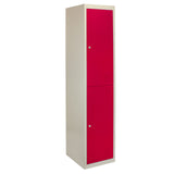 3 x Lockerkast Metaal - Rood - Tweedeurs - Flatpack