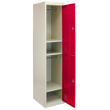 3 x Lockerkast Metaal - Rood - Tweedeurs - Flatpack