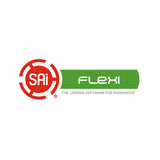 FlexiSTARTER SignMaking Software logo met rode en groene elementen, modern ontwerp, geschikt voor het maken van borden en signage