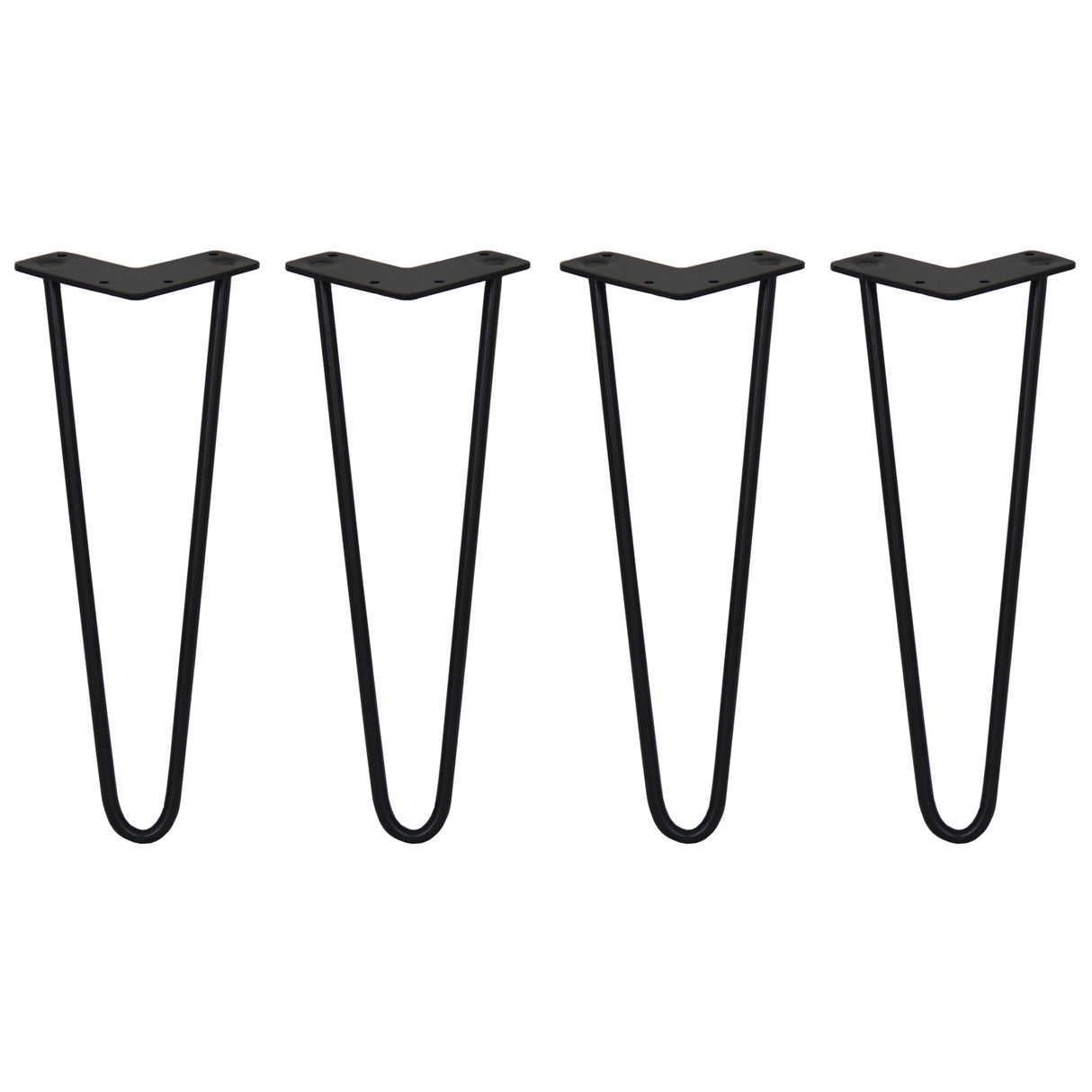 Zwarte hairpin tafelpoten van 35,5 cm, met een slank, modern ontwerp en stevige 10 mm staven voor een eigentijdse uitstraling