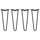 Zwarte hairpin tafelpoten van 35,5 cm, met een slank, modern ontwerp en stevige 10 mm staven voor een eigentijdse uitstraling