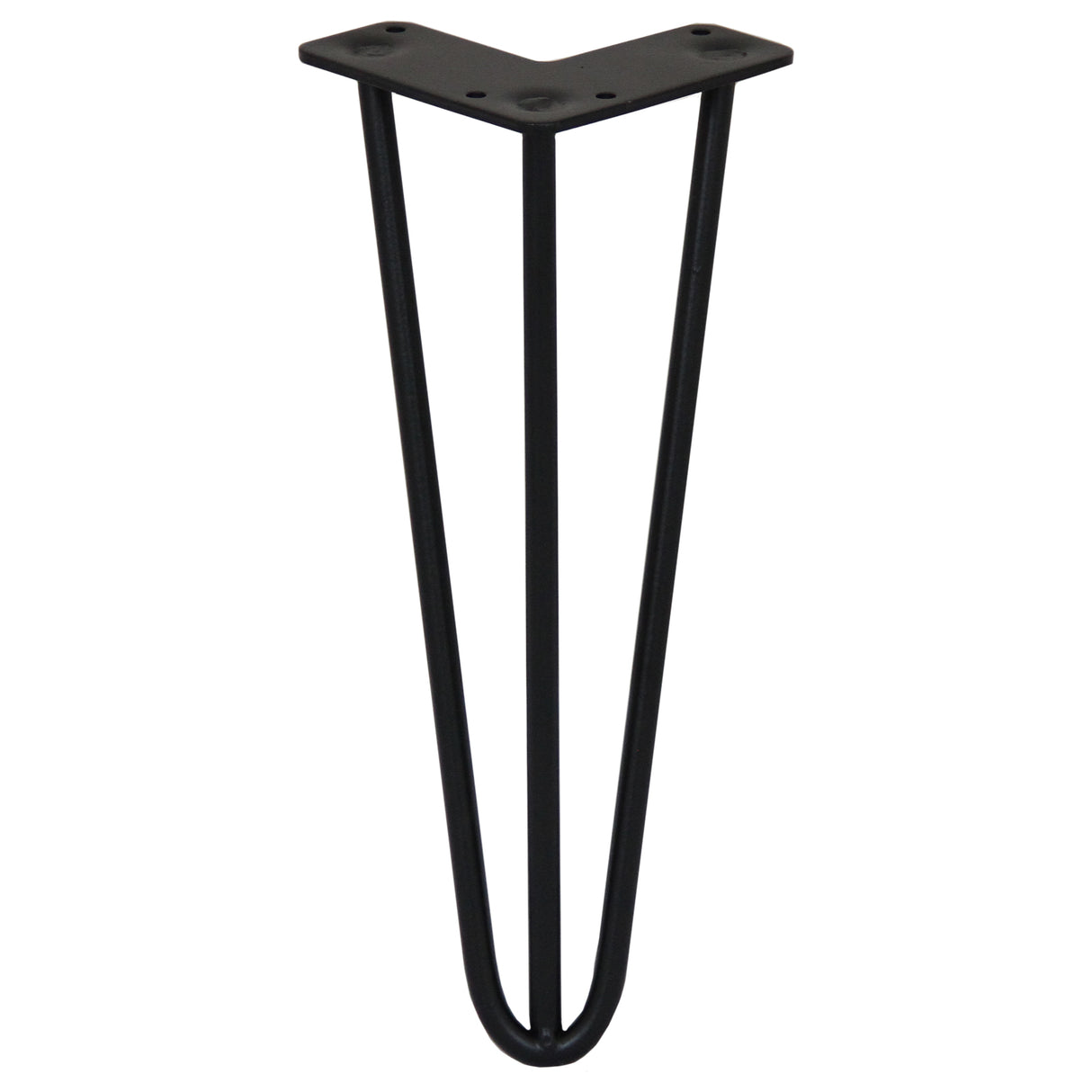 4 x 30.5 cm hairpin tafelpoten - 3 ledig - 10 mm - Zwart