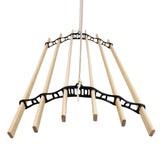 Droogrek Ophangbaar Plafond - Zwart - 1.5m