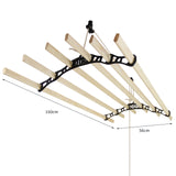 Droogrek Ophangbaar Plafond - Zwart - 1.5m