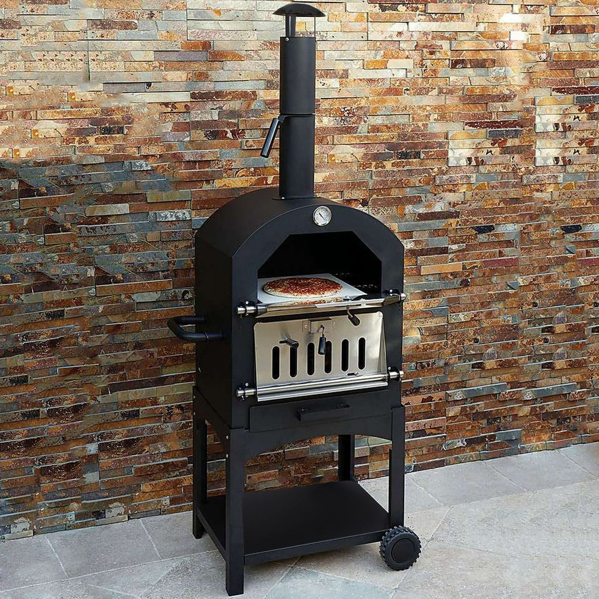KuKoo Pizza oven - buiten + Pizzaschep
