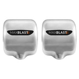 2x MAXBLAST Handdroger - RVS - 550W