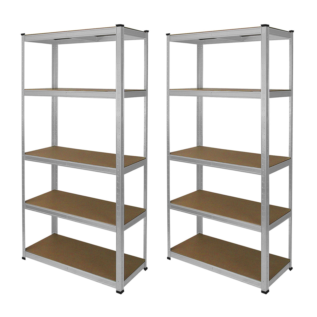 2 x E-Rax Stellingkasten - 90x40x180 cm - Zilver