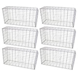 Schanskorf Muur - Set van 6 - 100 x 30 x 50 cm