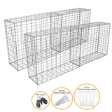 Schanskorf Muur - Set van 4 - 100 x 95 x 30 cm