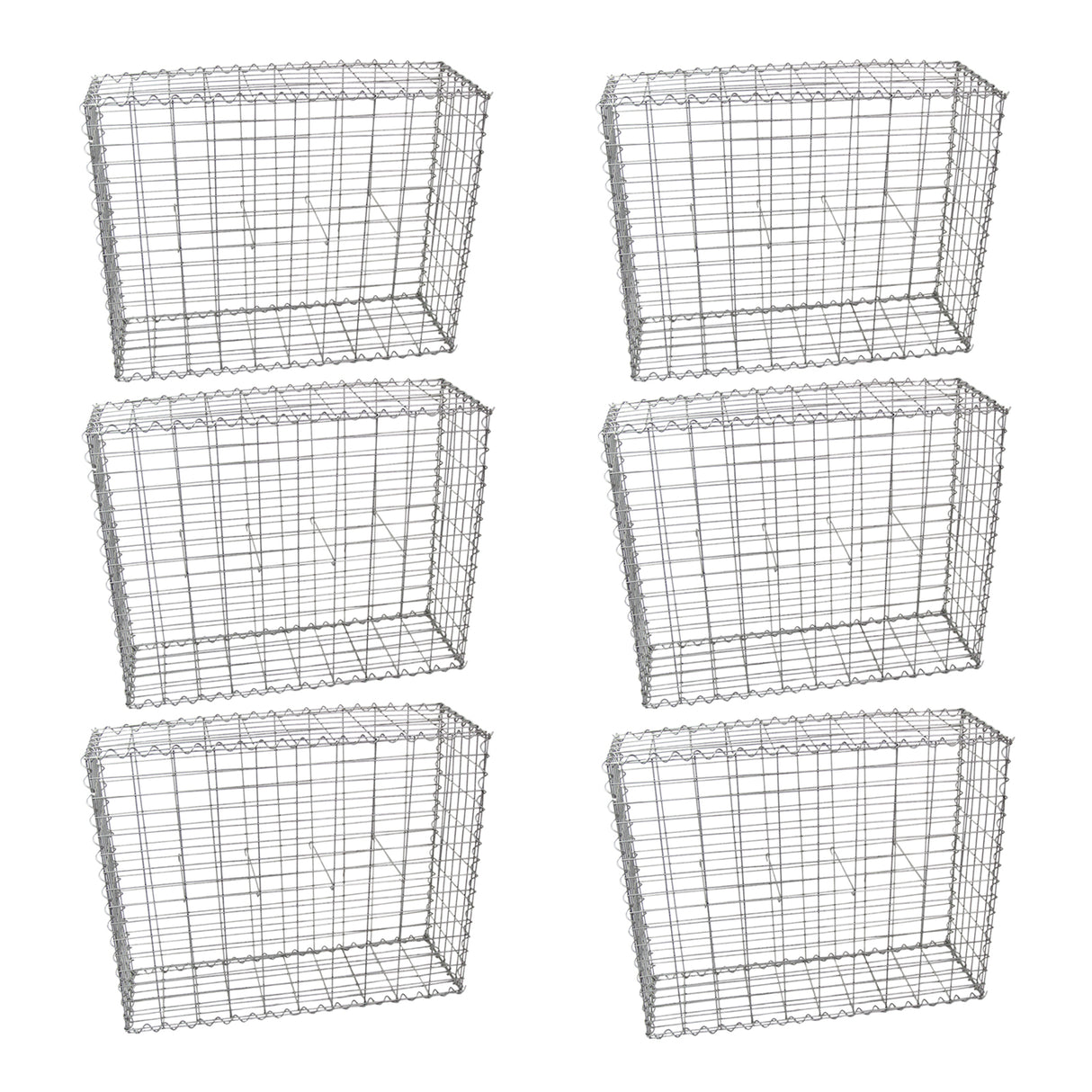 Schanskorf Muur - Set van 6 - 100 x 95 x 30 cm