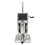 RVS worstelmachine met stevige basis, handmatige bediening, glanzend oppervlak en verticale cilinder voor het maken van worst
