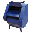Automatische kabelstripmachine in blauw met een brede invoeropening en stevige handgrepen voor eenvoudig gebruik en efficiëntie