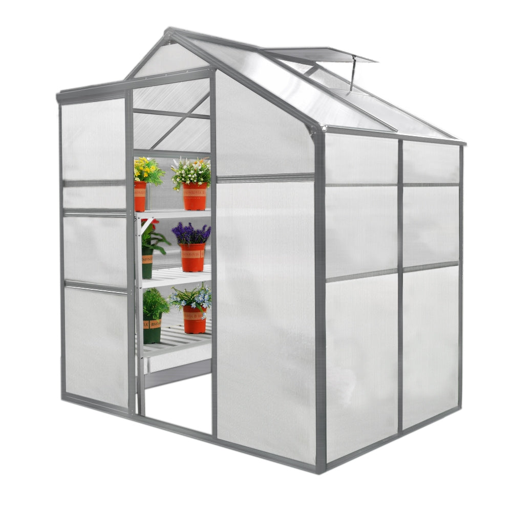 Bundel: Kweekkas zonder basis - 1.8m x 1.2m + 2 Waterbestendige Stellingen