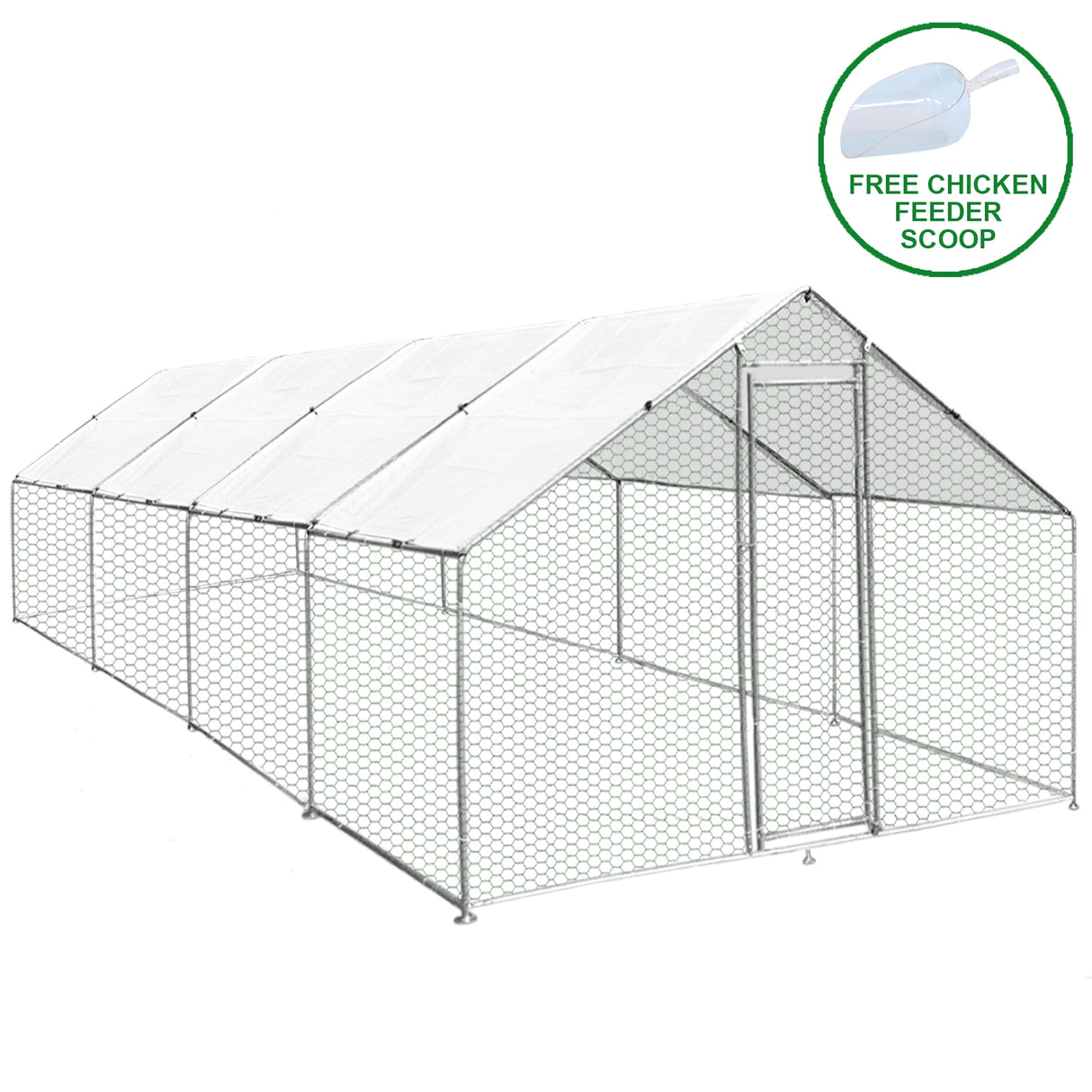 Kippenren Vrijstaand 3m x 8m x 2m