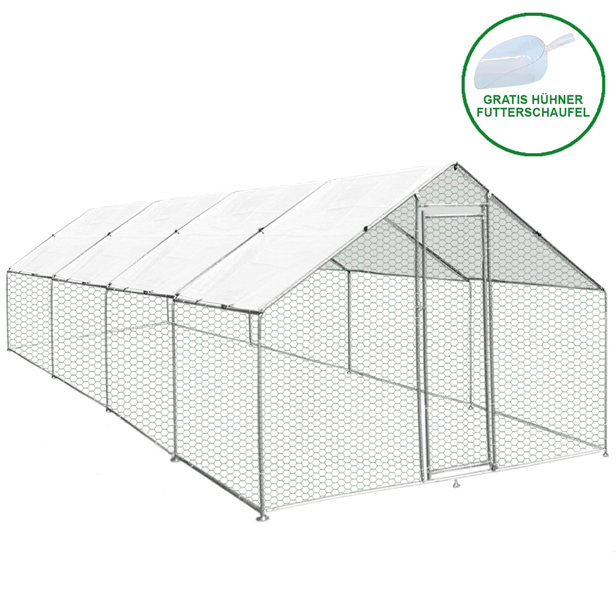 Kippenren Vrijstaand 3m x 8m x 2m