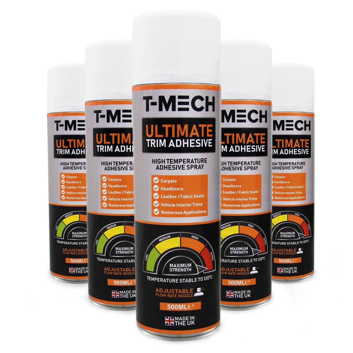 Antraciet bestelwagenbekleding met lijm, ideaal voor VW Caddy, in spuitbus met hoge temperatuur en sterke hechting, 500ml