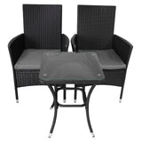 Jardí Rattan Bistroset Zwart
