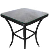 Jardí Rattan Bistroset Zwart