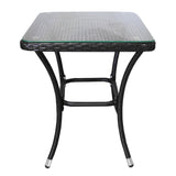Jardí Rattan Bistroset Zwart