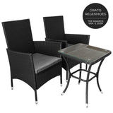 Jardí Rattan Bistroset Zwart