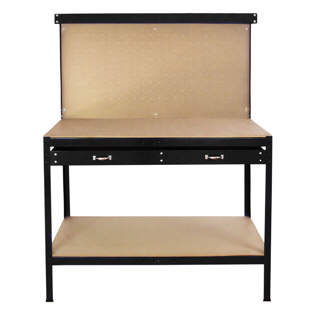 Werkbank met pegboard en lade - Zwart
