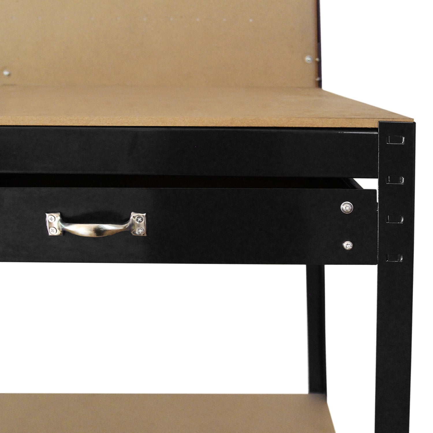 Werkbank met pegboard en lade - Zwart