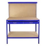 Werkbank met pegboard en lade - Blauw