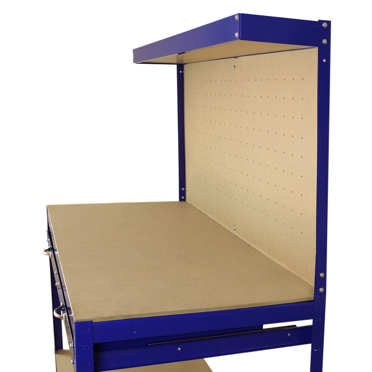 Werkbank met pegboard en lade - Blauw