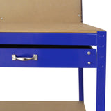 Werkbank met pegboard en lade - Blauw