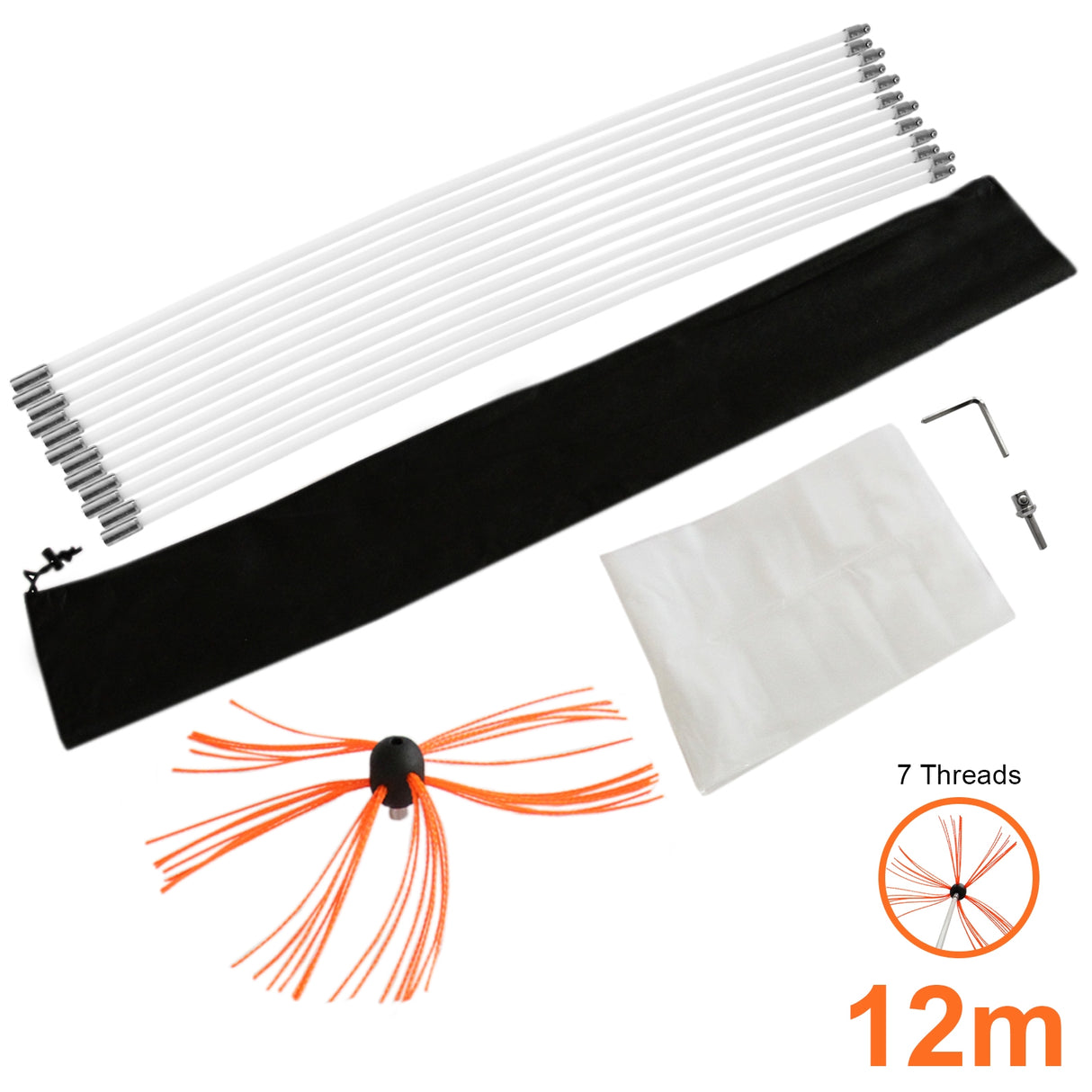 Maxblast elektrische schoorsteen borstel - 12 meter