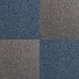 40 x Tapijttegels - Storm Blauw en Antraciet - 50x50cm 10m2