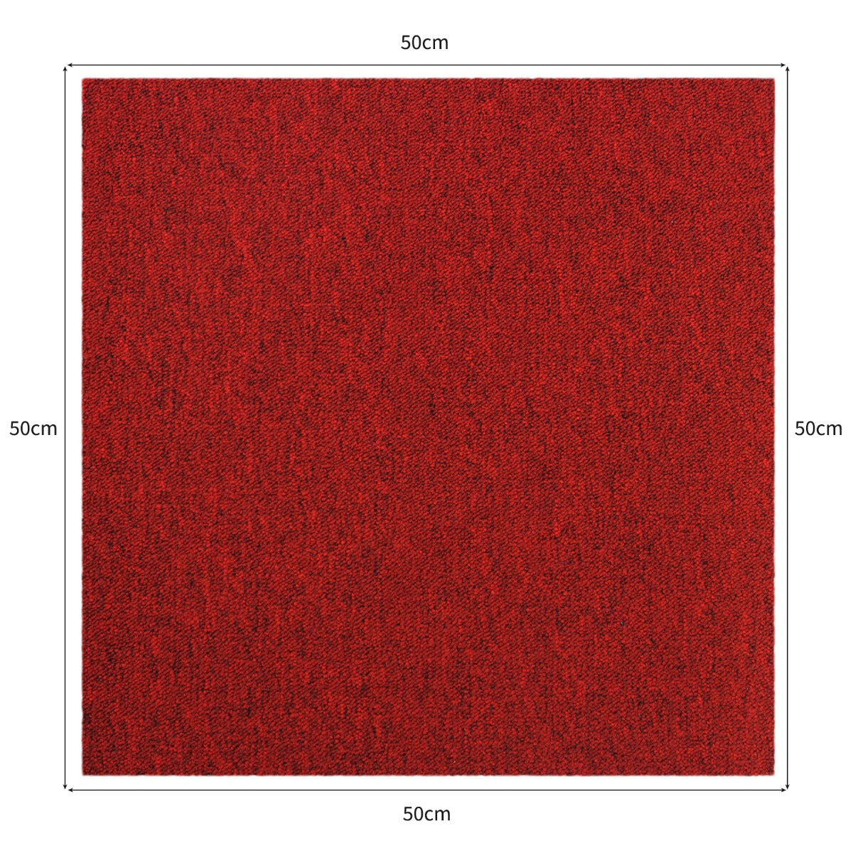 40 x Tapijttegels - Rood en Zand kleur- 50x50cm 10m2