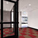 40 x Tapijttegels - Rood en Zand kleur- 50x50cm 10m2
