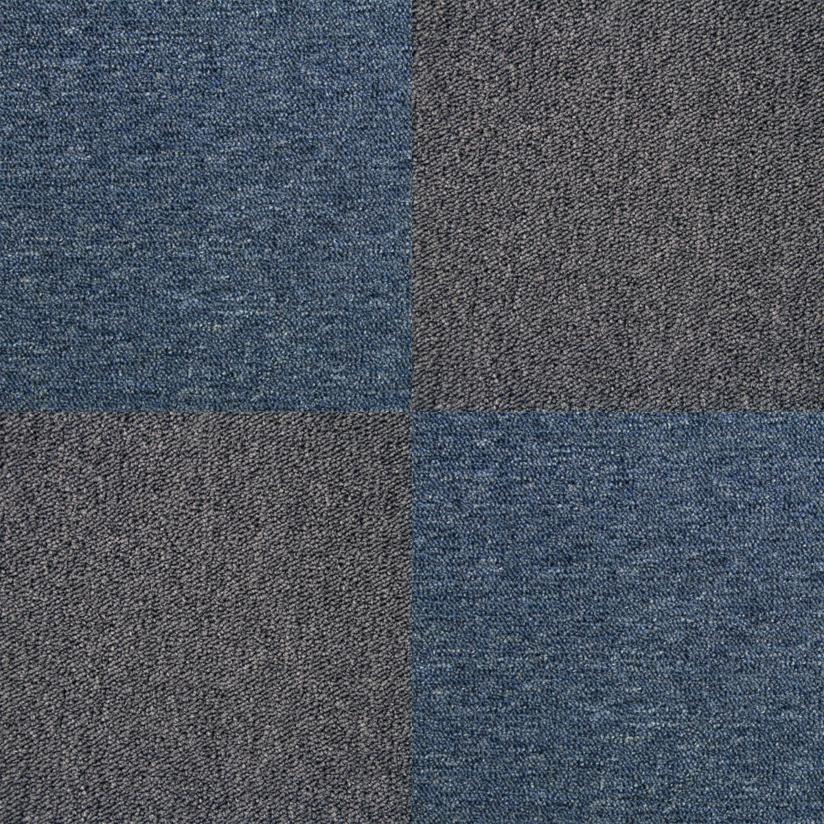 40 x Tapijttegels - Storm Blauw en Zwart - 50x50cm 10m2