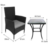 Jardí Rattan Bistroset Zwart