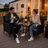 Jardí Rattan Bistroset Zwart