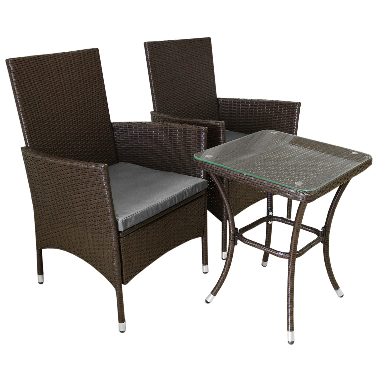 Jardí Rattan Bistroset Bruin