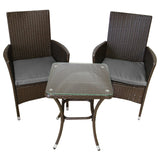 Jardí Rattan Bistroset Bruin