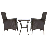 Jardí Rattan Bistroset Bruin