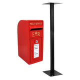 Engelse brievenbus + Standaard - Rood