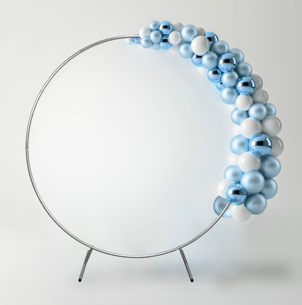 Backdrop Frame Bruiloft Cirkel - 200x56x210 cm - Zilver