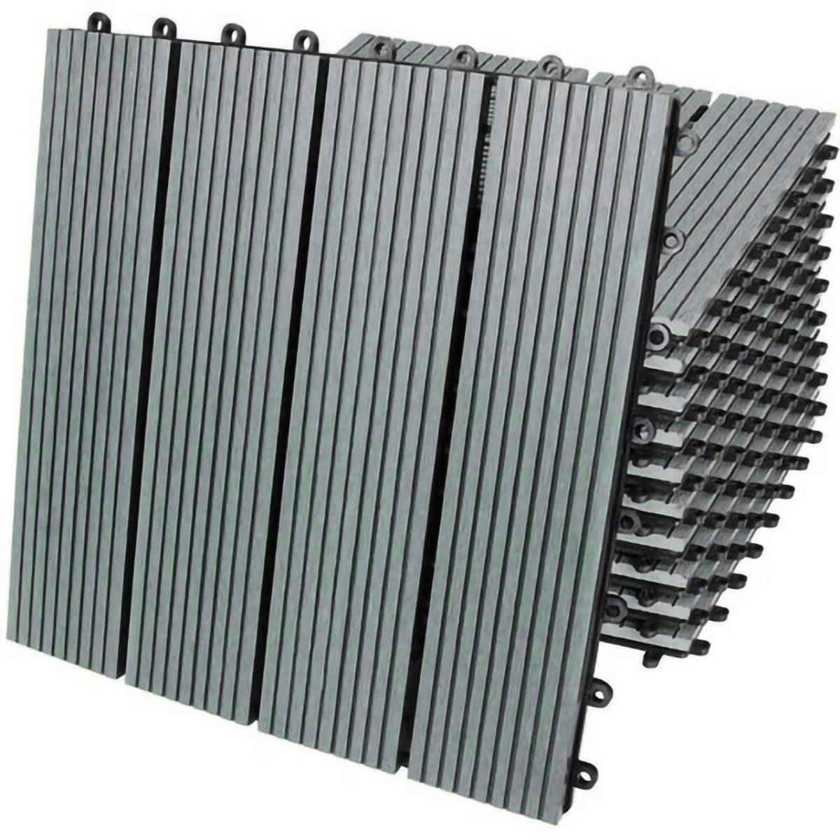 66 x WPC Terrasplanken 30x30cm - Grijs