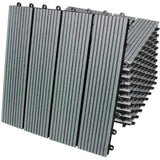 66 x WPC Terrasplanken 30x30cm - Grijs
