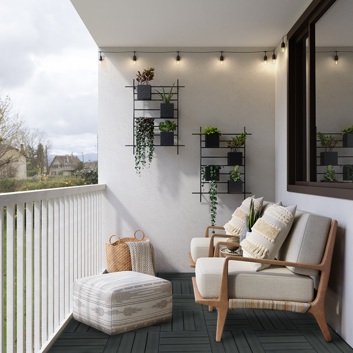 99 x WPC Terrastegels 30x30cm 9 m² - Grijs