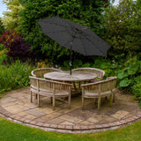 LED Parasol met Kantelfuntie 270 cm - Grijs