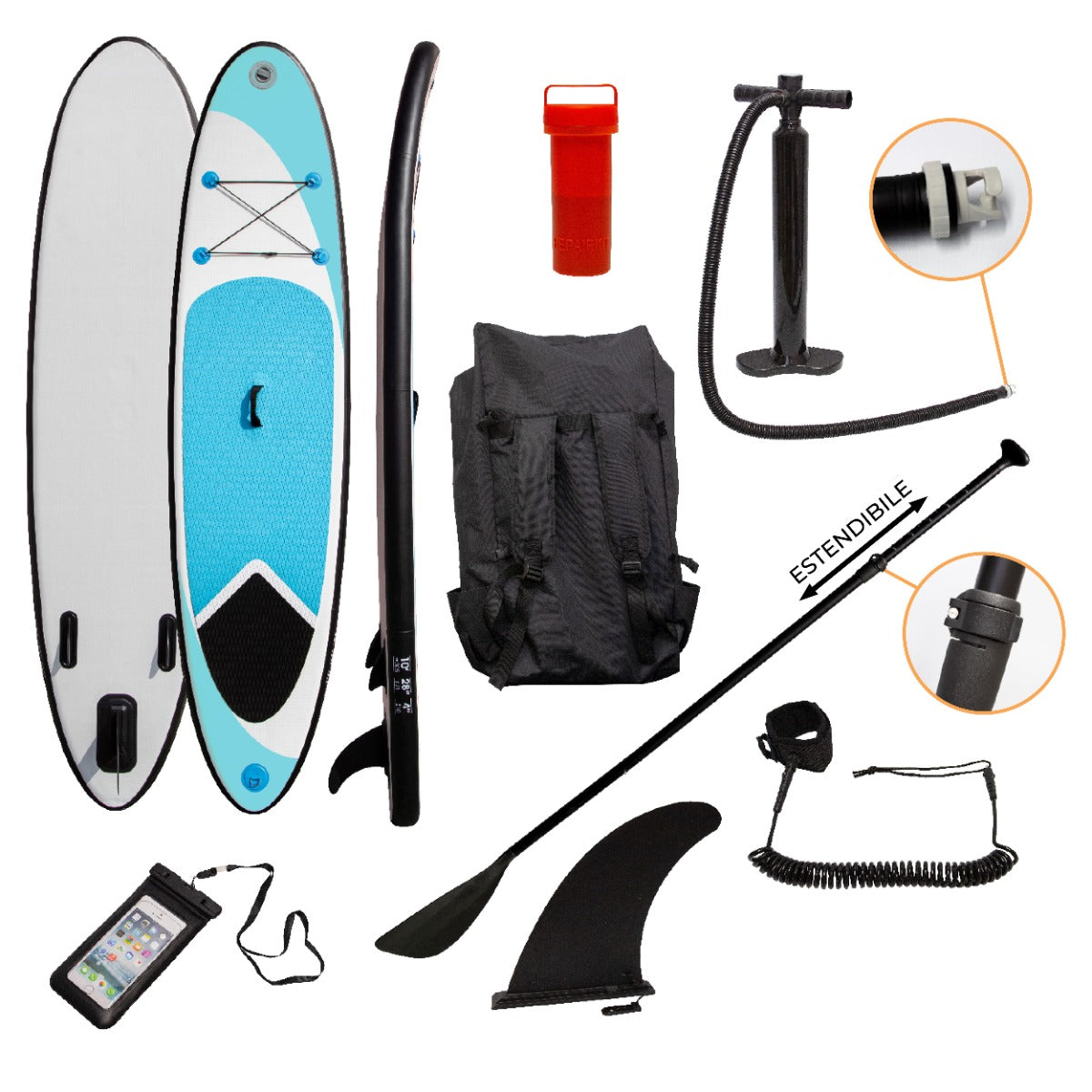 SUP Board - Opblaasbaar - 3m - Blauw