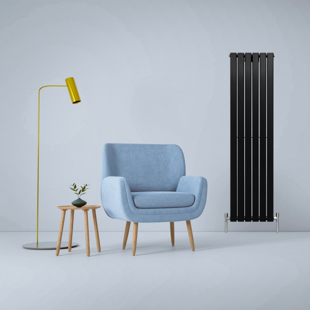 Design Radiator - Mat Zwart- 1600 mm x 420 mm