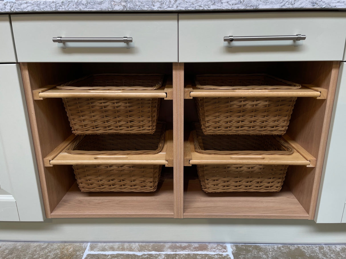 3 x KuKoo Uittrekbare Rieten Manden - 500 mm